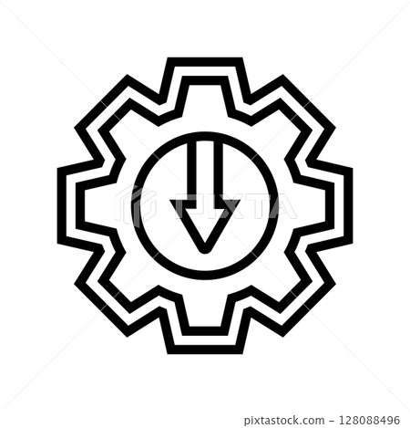 easy installation line icon vector illustration 128088496