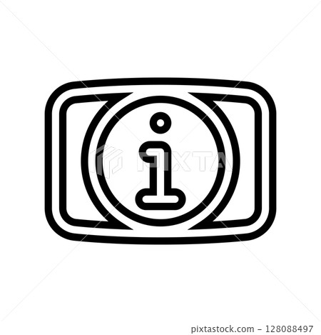 includes instruction video line icon vector illustration 128088497