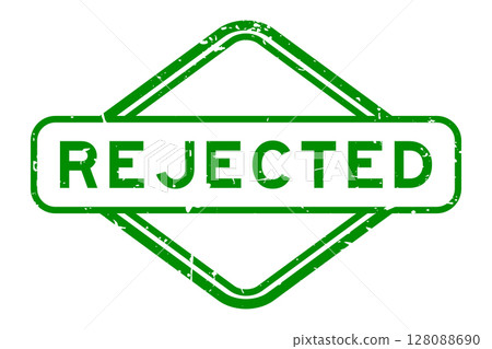 Grunge green rejected word rubber seal stamp on white background Grunge green rejected word rubber seal stamp on white background 128088690