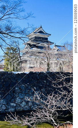 Stock photo National treasure Matsumoto Castle in winter [Nagano Prefecture] 128089083