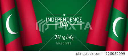 Maldives independence day vector banner, greeting card. 128089099