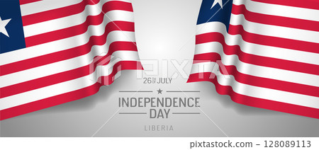 Liberia happy independence day greeting card, banner with template text vector illustration Liberia happy independence day greeting card, banner with template text vector illustration 128089113