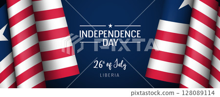 Liberia independence day vector banner, greeting card Liberia independence day vector banner, greeting card 128089114