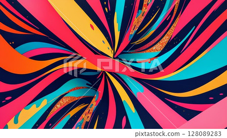 Vortex of colorful rays 128089283