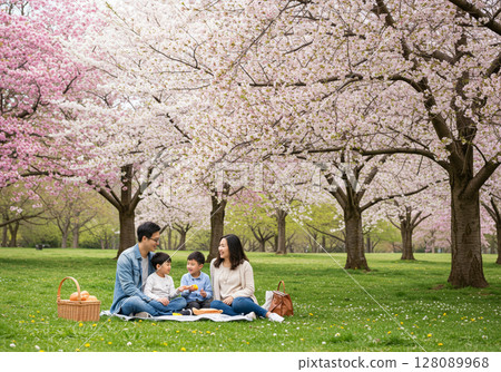 the family in the park the family in the park 128089968