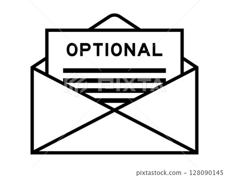 Envelope and letter sign with word optional as the headline Envelope and letter sign with word optional as the headline 128090145