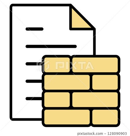 Illustration icon material: Stationery file 147 128090903