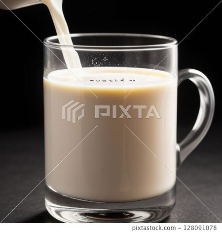 Cup with milk Cup with milk 128091078