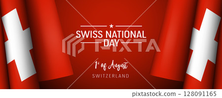 Switzerland national day vector banner, greeting card Switzerland national day vector banner, greeting card 128091165