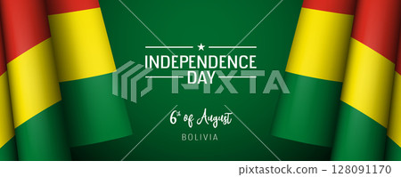 Bolivia independence day vector banner, greeting card 128091170