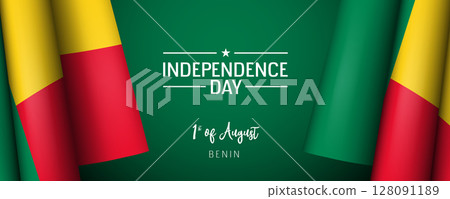 Benin independence day vector banner, greeting card Benin independence day vector banner, greeting card 128091189