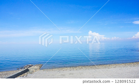 愛媛郡伊予市府下灘站週邊壯麗的海景 128091522