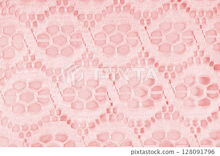 Pink lace with flower shape texture, Textile background. Pink lace with flower shape texture, Textile background. 128091796