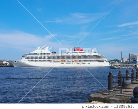 Asuka III anchored at Osanbashi Pier in Yokohama ahead of its maiden cruise - Cityscape (June 2025) 128092633