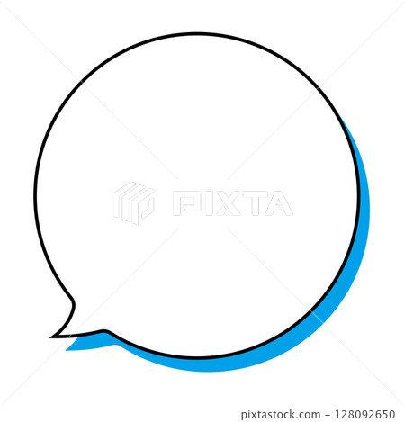 Simple speech bubble illustration circle 128092650