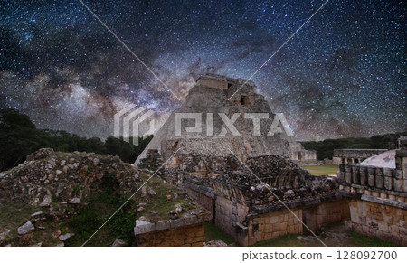 Pyramid of the magician, Uxmal, Yucatan, Mexico Pyramid of the magician, Uxmal, Yucatan, Mexico 128092700