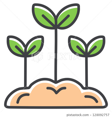 sprouts growing from the soil sprouts growing from the soil 128092757