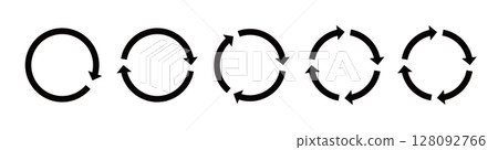 Loop arrow icon set 128092766