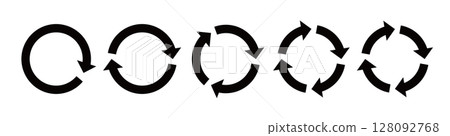 Loop arrow icon set 128092768