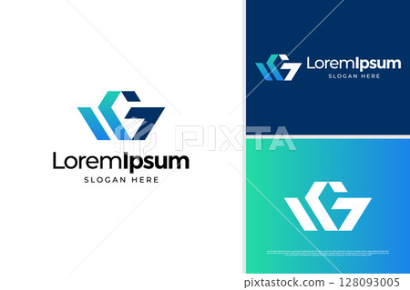 Creative letter W and B accounting logo design. Business logo design template 128093005