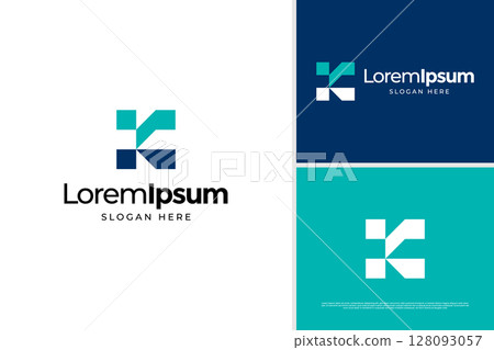Letter K initial logo concept. Architecture business logo vector design template 128093057