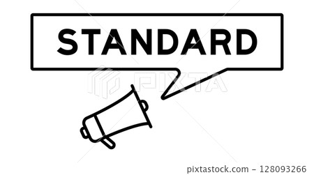 Megaphone icon with speech bubble in word standard on white background Megaphone icon with speech bubble in word standard on white background 128093266