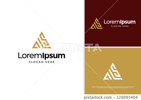 Elegant A, S and L letter logo design concept. Elegant logo vector template for hospitality business 128093404