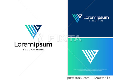 Creative letter W and B accounting logo design. Business logo design template Creative letter W and B accounting logo design. Business logo design template 128093413
