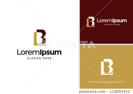 Letter L and B Law firm attorney logo vector design template capital 128093422