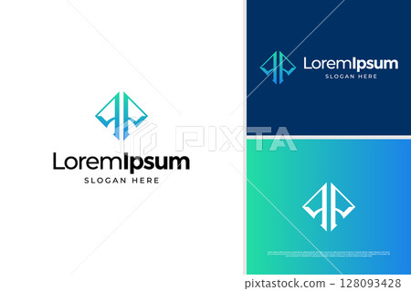 Letter P house logo design. Business real estate logo vector template 128093428