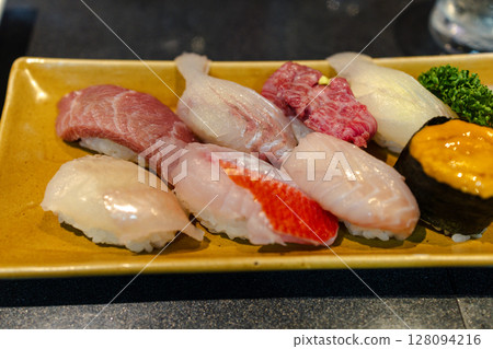 Aomori coastal nigiri assortment | Sea urchin, white fish, local fish, and exquisite delicacies Aomori coastal nigiri assortment | Sea urchin, white fish, local fish, and exquisite delicacies 128094216