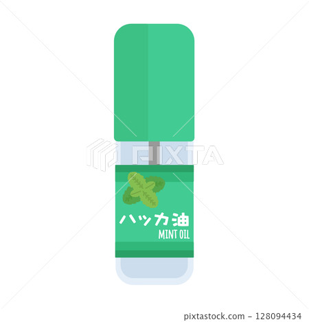 薄荷油噴霧圖解 薄荷油噴霧圖解 128094434