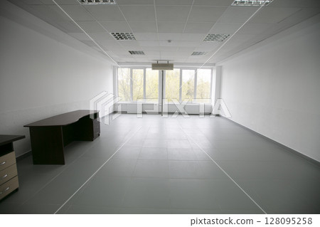 Empty white room with light walls. 128095258