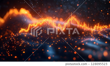abstract economic chart showing rapid growth 128095523
