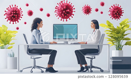 online webinar illustration with hepatitis awareness theme 128095639