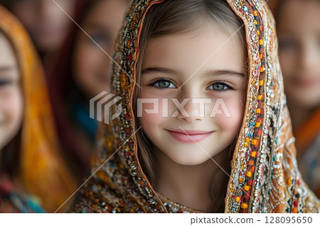 international children smiling in cultural clothes for peace international children smiling in cultural clothes for peace 128095650