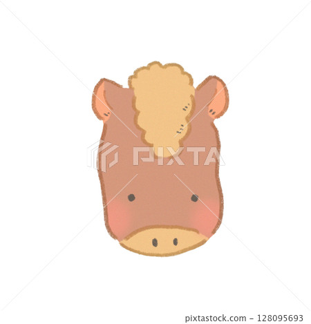 Cute horse illustration (face only) Cute horse illustration (face only) 128095693