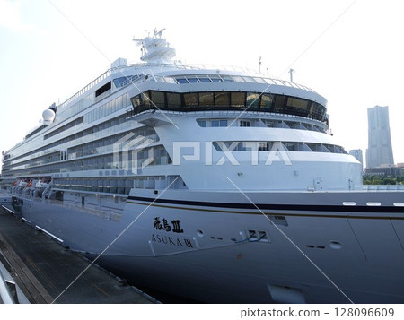 Asuka III anchored at Osanbashi Pier Asuka III anchored at Osanbashi Pier 128096609