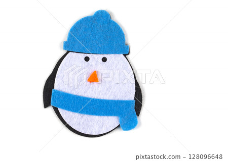 Christmas tree decoration Christmas penguin on a white background. Christmas tree decoration Christmas penguin on a white background. 128096648