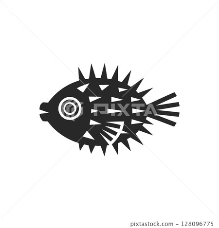 Spiky Fish Icon 128096775