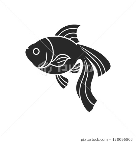 Ornate Fancy Goldfish Icon 128096803