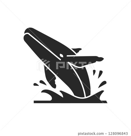 Diving Whale Icon 128096843