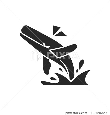 Splashed Whale Icon 128096844