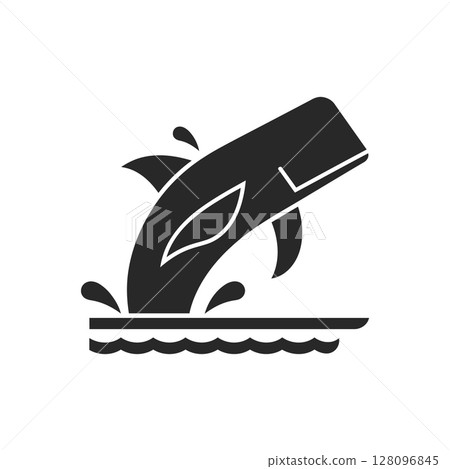 Rising Whale Icon 128096845