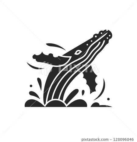 Whale Splash Icon Whale Splash Icon 128096846