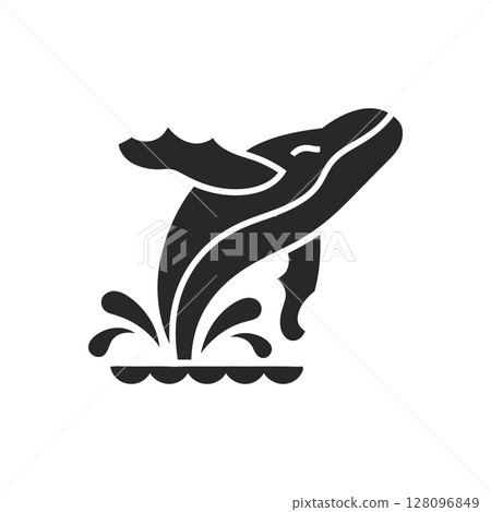 Whale Jump Icon Whale Jump Icon 128096849