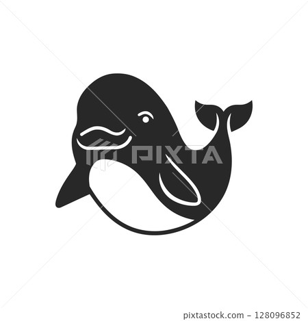 Smiling Whale Icon Smiling Whale Icon 128096852