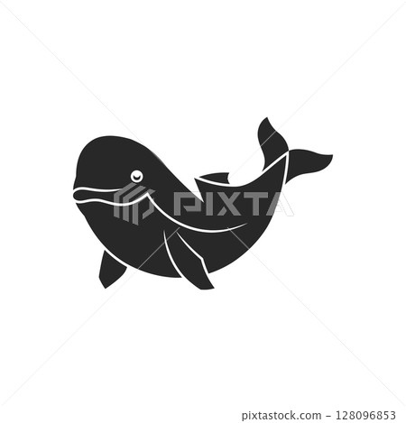 Swimming Whale Icon Swimming Whale Icon 128096853