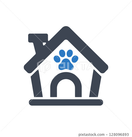 Paw Print House Icon Paw Print House Icon 128096893