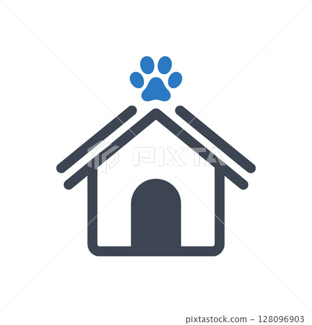 Paw Roof Shelter Icon 128096903